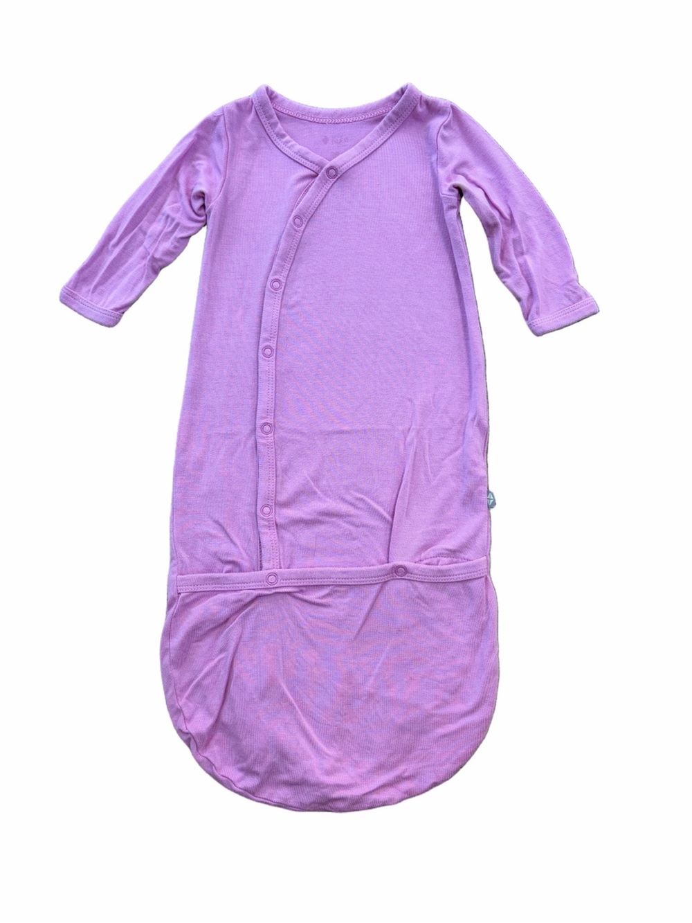 Kyte Baby Size Newborn Bamboo Bundler Snap Gown in Pink Purple